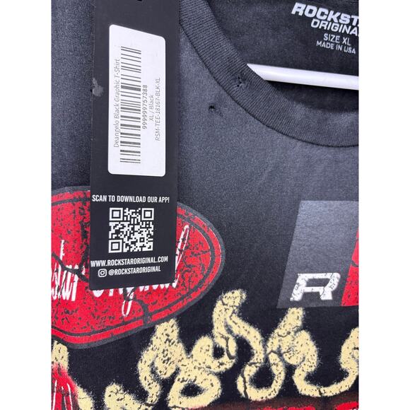 SZ XL - Mens Rockstar Original Shirt , black w/ red worldwide - NWT - Picture 3 of 3